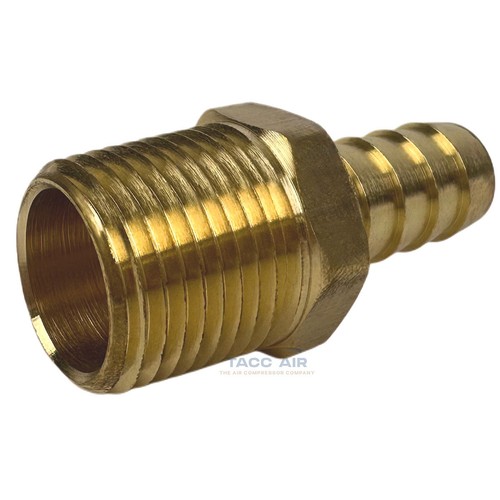 Barra tubo ID da 1/2" x 1/2" maschio NPT raccordo terminale dritto in ottone - Foto 4 di 5