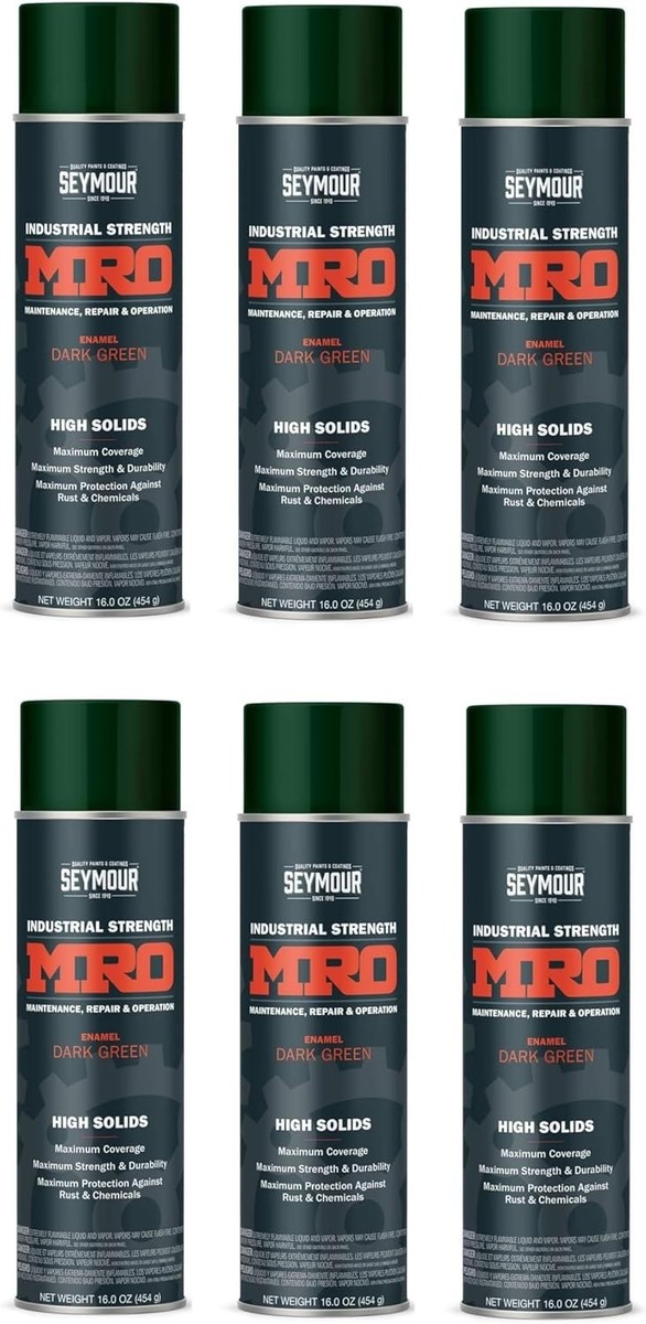 620-1449 MRO High-Solids Spray Paint Dark Green 16oz Industrial