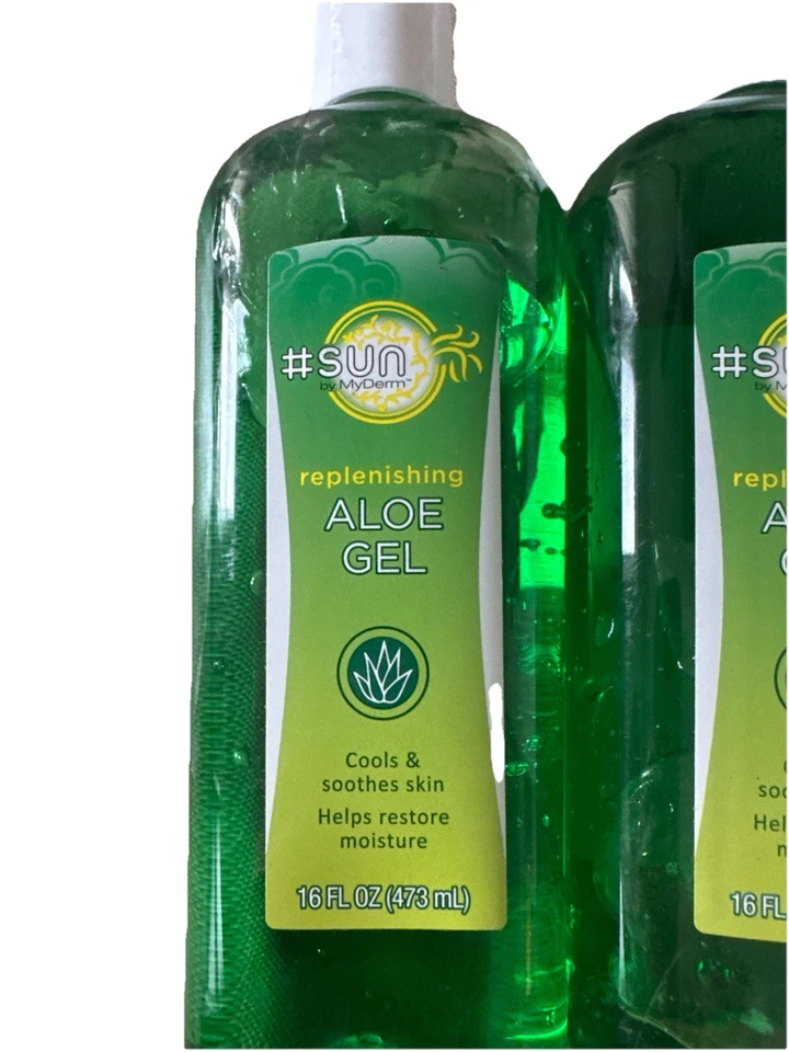 Lot Of Five! 16 FL OZ Bottles #SUN by MyDerm Soothing and Replenishing ALOE GEL  - Image 3 of 4