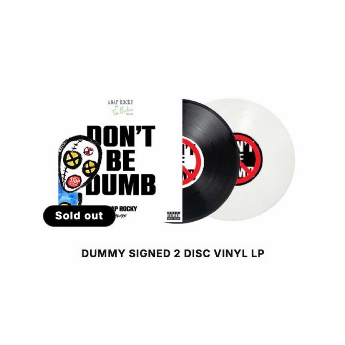 ASAP ROCKY DONT BE DUMB DUMMY 2 DISC VINYL LP SIGNED INSERT