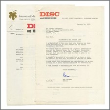 Eric Clapton Related Robert Stigwood Organisation 1970s Letters (UK)