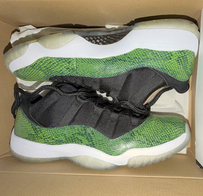 Jordan Air Jordan 11 Retro Nightshd Low Snake Black/Green/White 2014 528895-033