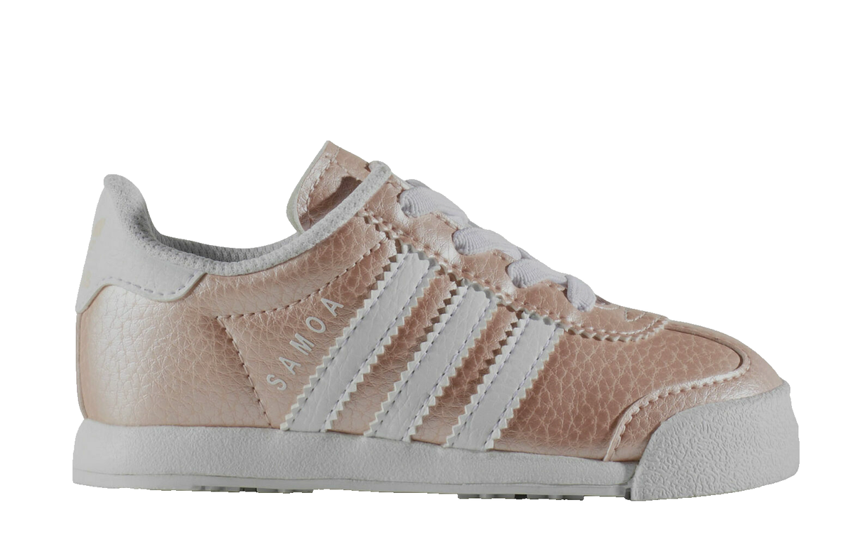 adidas Originals Samoa Toddler Girls sz 7K Pink Leather Elastic 