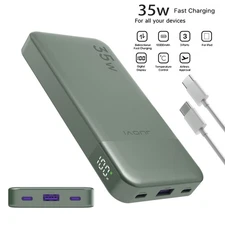 Slim Power Bank 10000mAh 35W Charging Portable External Battery Backup Charger
