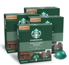 Starbucks by Nespresso Vertuo, Pike Place,32-count Coffee Pods, Brews 7.8 oz