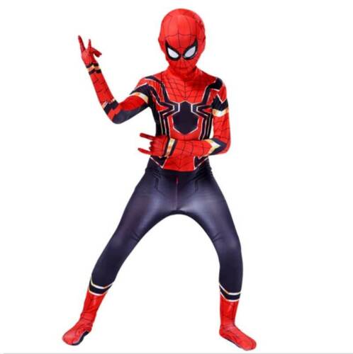 Spiderman Cosplay Costume Superhero Bodysuit Jumpsuit For Kids Halloween Party - Picture 1 of 25