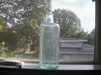 AQUA DR BAXTER'S MANDRAKE BITTERS LORD BROS BURLINGTON VERMONT HAND BLOWN 1890S