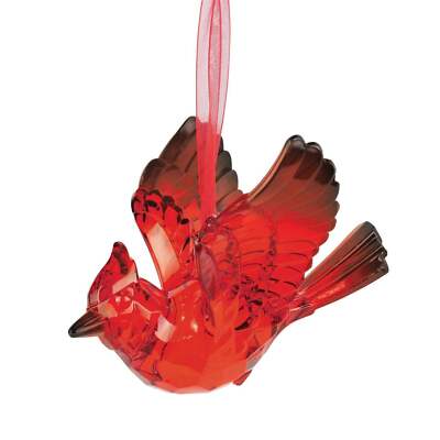 Facets Acrylic Cardinal Ornament 6005371
