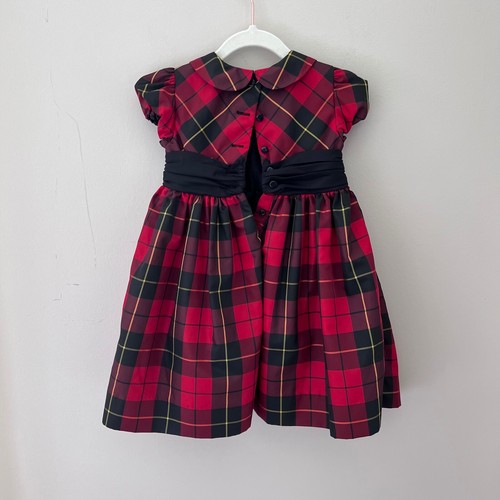 Ralph Lauren Plaid Dress Peter Pan Collar Holiday Party Dress 18M