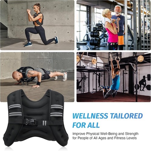12lb Weighted Vest with Reflective Stripes – Strength Training & Fitness - Picture 6 of 7