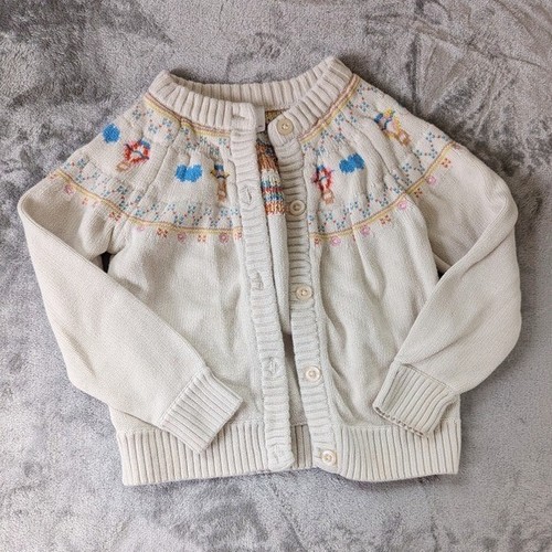 Hanna Andersson Hopscotch Cardigan Knit Hot Air Balloon Size 110/5