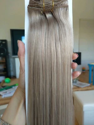 Clip In Hair Extensions Real Hair Full Set 18 Quot Dark Ash