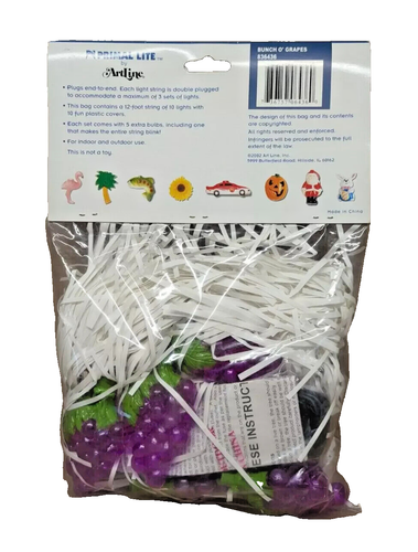 Primal Lite By Artline Bunch O' Grapes 10 Light String Lights - Picture 2 of 2
