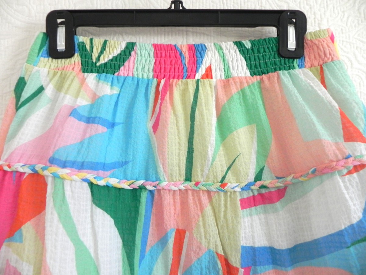 【BAON】Nada Banding Check Tiered Mini Skirt NAF NAF Paris Mini Skirt Tiered Pull On Elastic Waist Back A