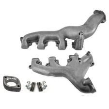 68-70 Ford Mustang 428 Cobra Jet V8 Cast Iron Exhaust Manifolds Pair W Spacer