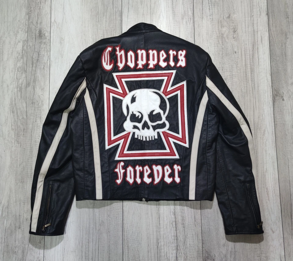 Chaqueta de bicicleta de cuero Choppers Bull de colección Foto 2 de 4