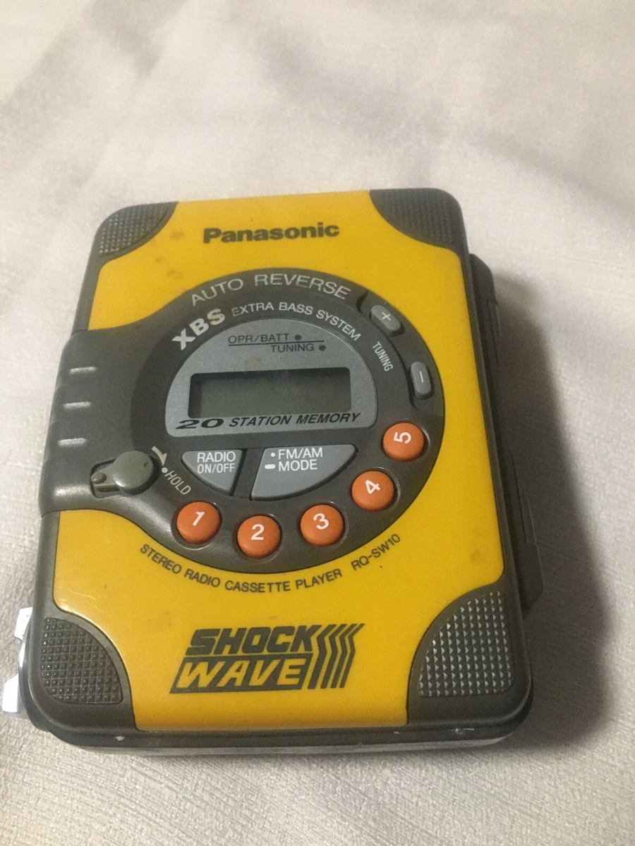 Panasonic Shockwave RQ-SW20 Portable Cassette Player AM/FM Radio - Free Shipping