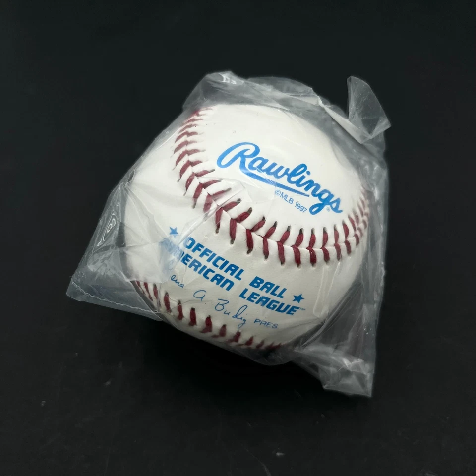 Anaheim California Angels Oficial MLB Béisbol Gene A Budig Rawlings Nuevo de Lote Antiguo en Bolsa Foto 4 de 4