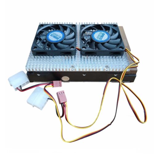 3.5 Inch Aluminum HDD Hard Drive Disk Cooler Heatsink With Dual Cooling Fan - Picture 1 of 5