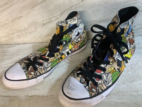 Converse x Looney Tunes Chuck Taylor All Star Hi Sneakers Size 7 Men or 9 Women - Picture 2 of 9
