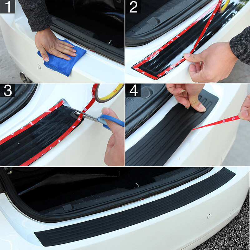 Black Door Sill Bumper Guard Trim For Dodge Journey 2009-2020 – 35.4" Rubber Protector