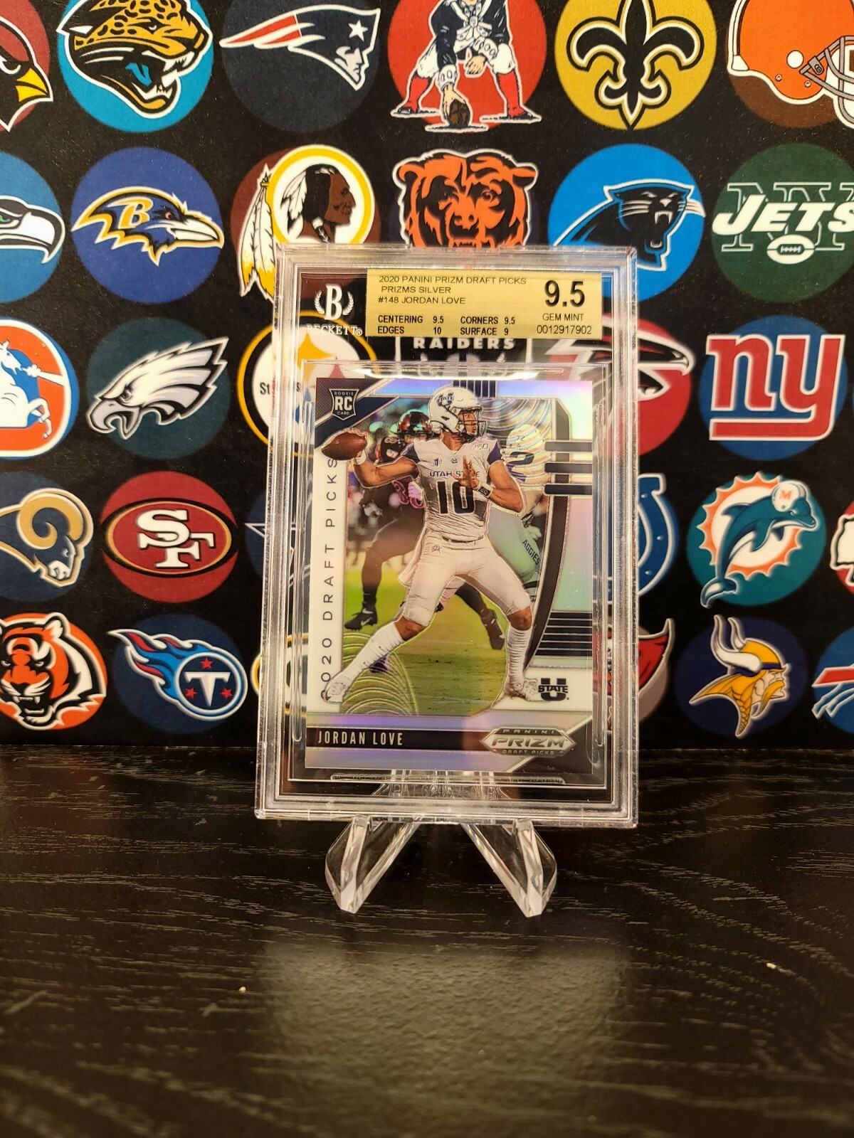 JORDAN LOVE 2020 Prizm DP SILVER PRIZM BGS 9.5 GEM-MT ROOKIE CARD