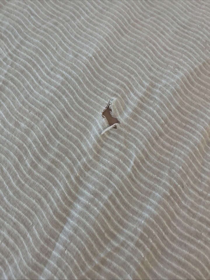 Vintage Light Green Chenille Bedspread 78” X 100” Cutter/Craft/Repair w