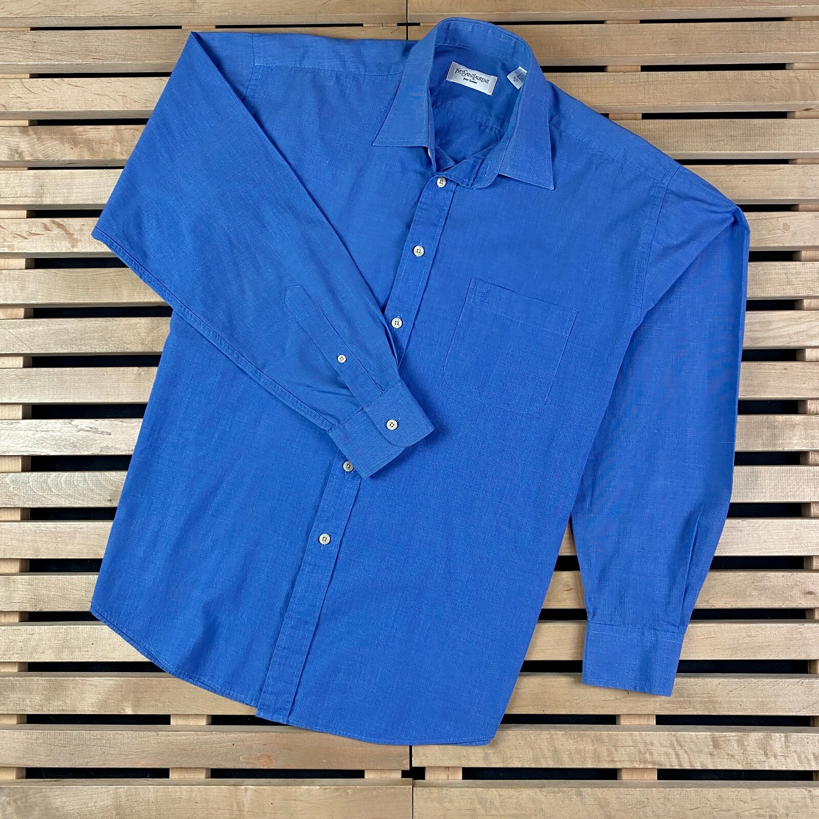 Camicie uomo vintage manica lunga Yves Saint Laurent taglia XL cotone