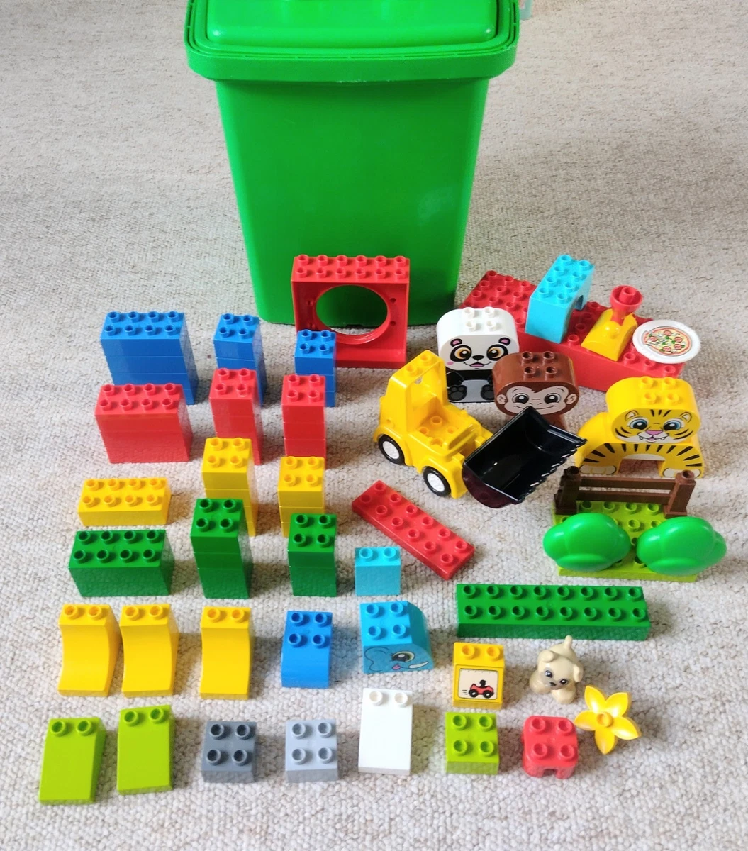 LEGO DUPLO Large Storage Box Tub Bucket - Ship - Bricks - Animals