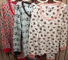 New Ladies Thermal Pajamas  S/M/L/XL Moose-Penguins-Monkeys-Bear