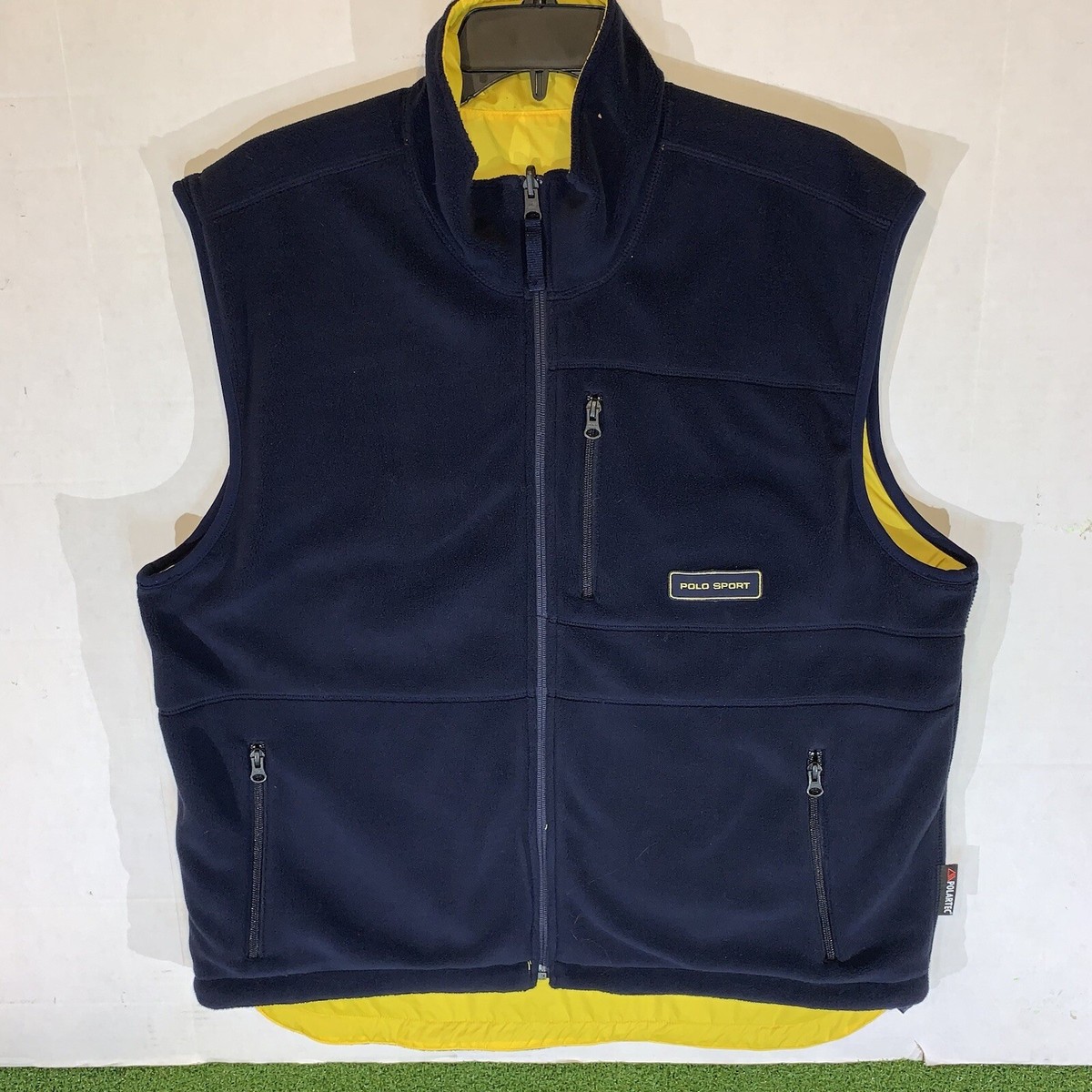 Ralph Lauren Polo Sport Reversible Vest Windbreaker Full Zip Men L