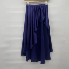 Double Platinum Performance Dancewear Blue Satin Skirt Size XS-S Dance