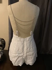 Millau Romper, size Small, sholder and back silver chain straps