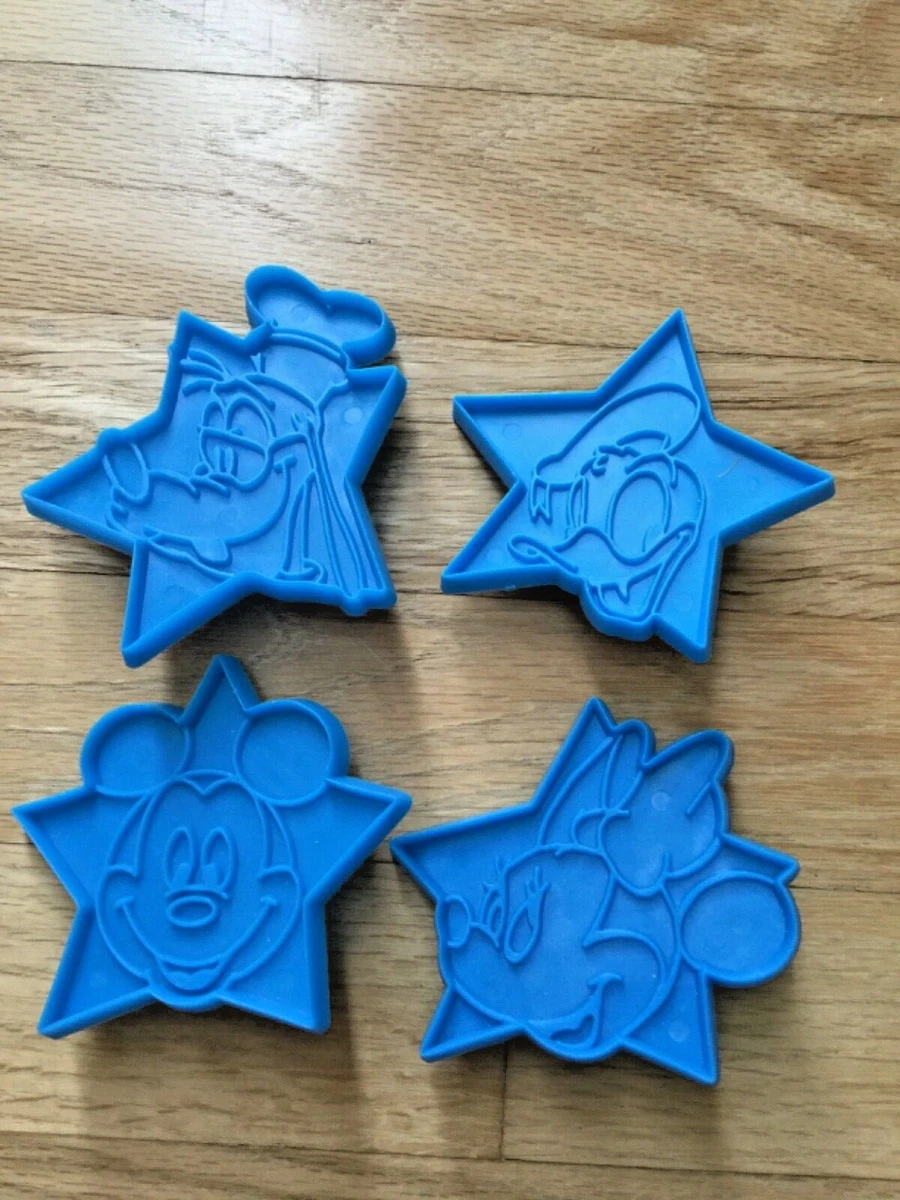 Disney Mickey Minnie Goofy and Donald Plastic Cookie Cutters Molds
