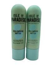 Lot/2 Isle of Paradise Self-Tanning Butter - Hello Golden Glow ~ 6.76 oz x 2
