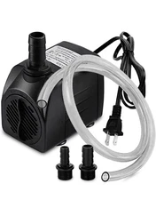 PULACO 400GPH Submersible Water Pump with 5 ft Tubing, 25W Durable Fountain 