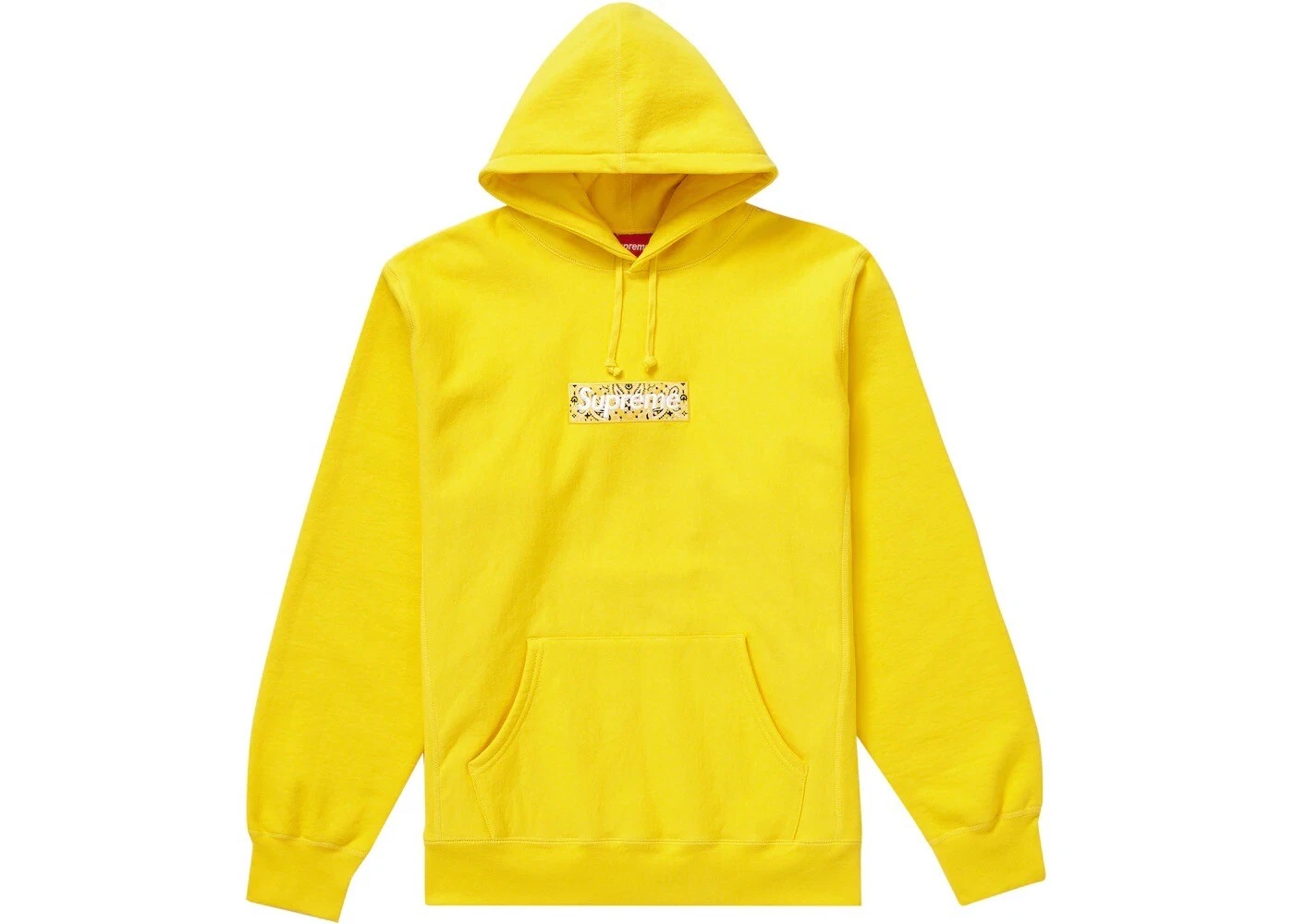 Sweat shirt à capuche logo Supreme Bandana Box jaune taille moyenne (FW19)