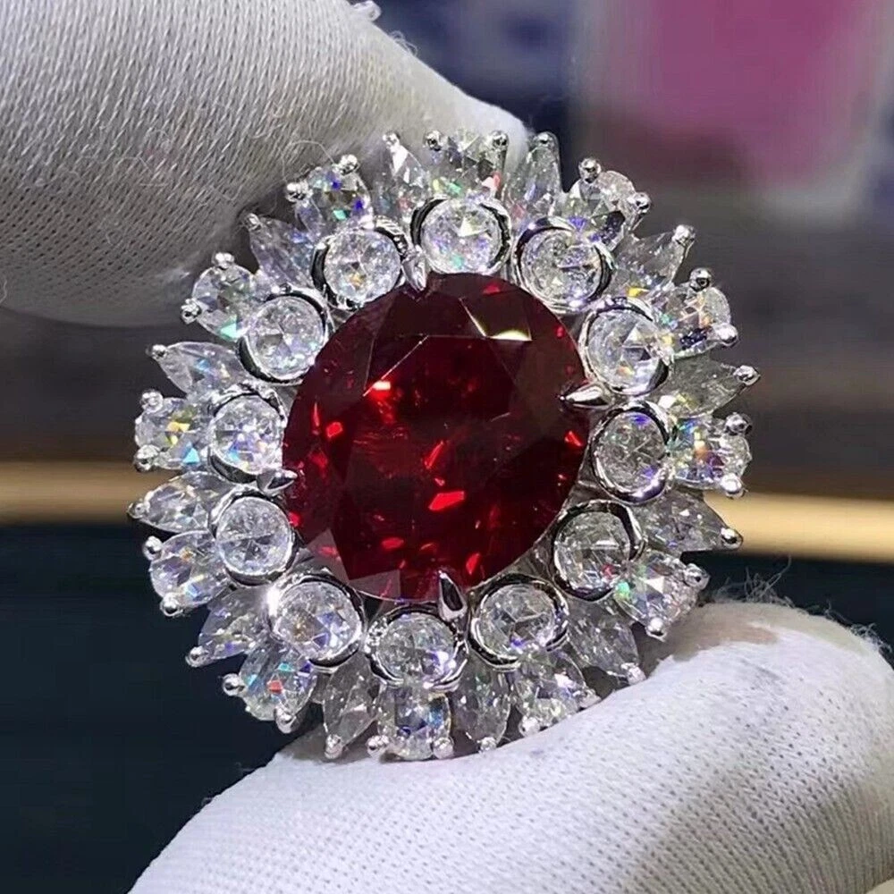 Lab created shop garnet rings