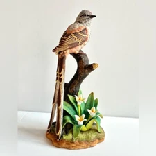 VTG 1980s Stefani Porcelains Hand Painted Bird Figurine ScissorTailed Flycatcher