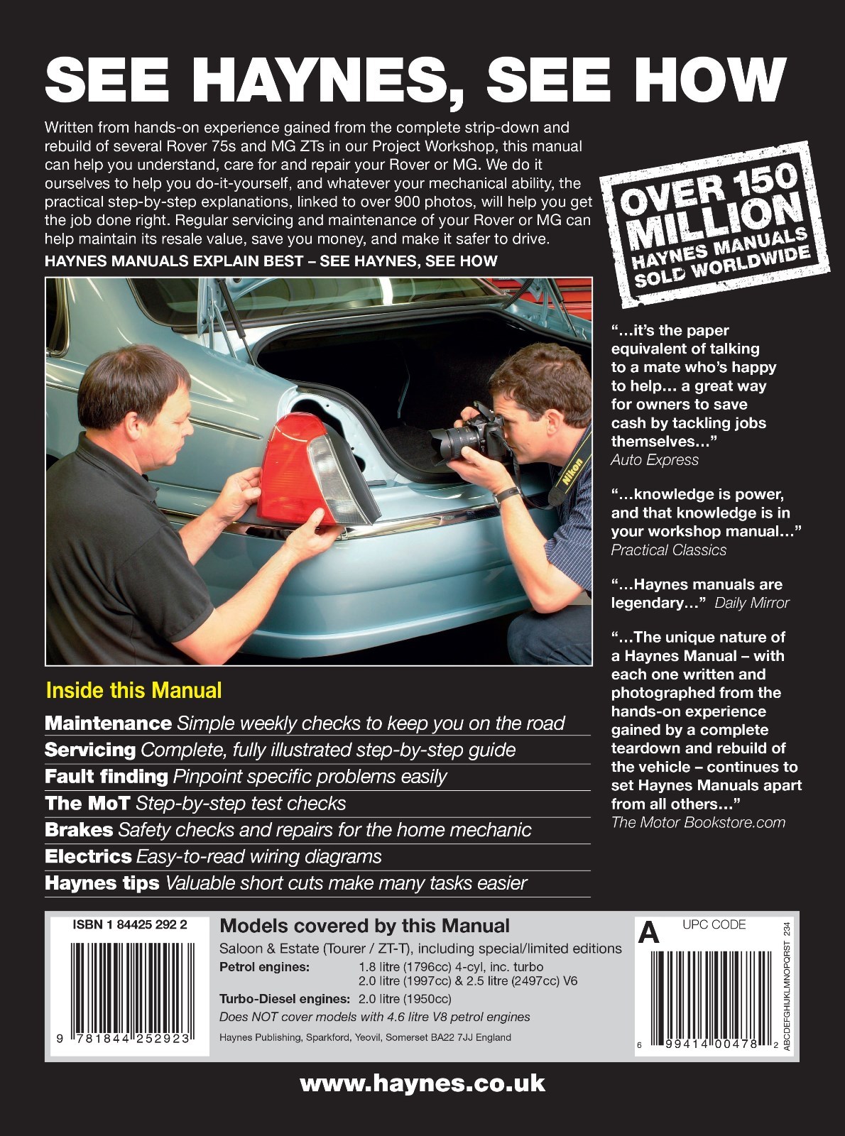 Norton Secured - powered by Verisign. Haynes Owners Workshop Manual Rover 75  ...