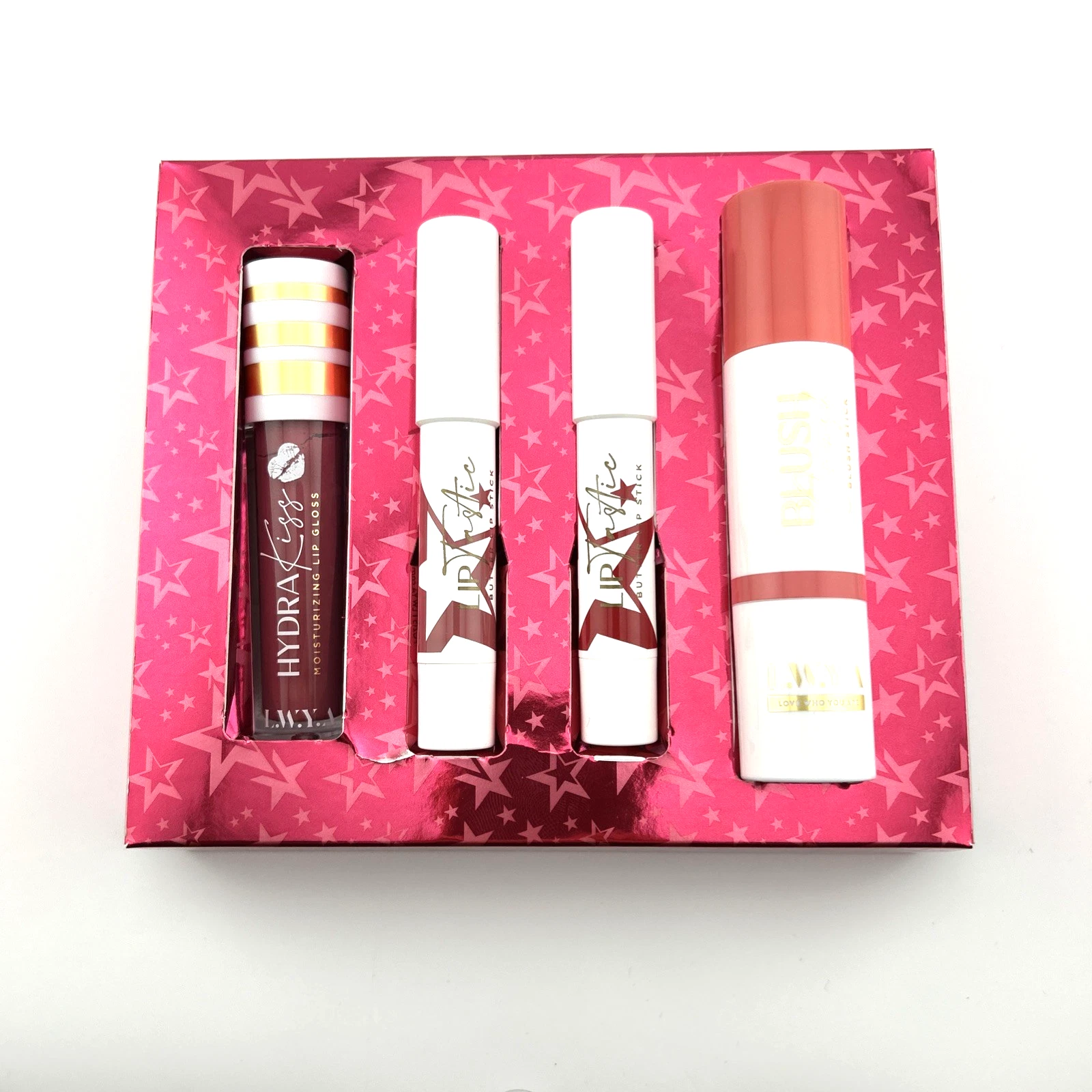 LWYA Cheeky Kiss Lip & Cheek 4-PC Set – New
