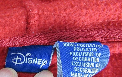 Disney Zip-Up Sweatshirt Jacket with Hood Mickey Mouse Girls Size Medium Red - Picture 8 of 10