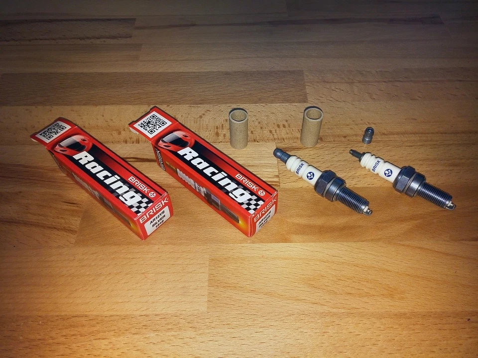 2 bujías de actualización plateadas BRISK YS se adaptan a: Suzuki SV1000,S y2003-2008 Foto 3 de 4