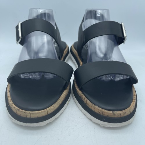 Sandalias B-52 by Bullboxer negras plataforma plana punta abierta correa al tobillo talla 10 - Imagen 5 de 8