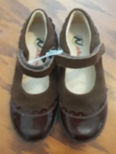 Chaussures Mary Jane Naturino En Cuir Daim Pour Fille - Taille US Youth 12, Noires, Neuves Sans Boîte