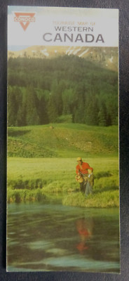1969 Western Canada road map Conoco  oil  gas