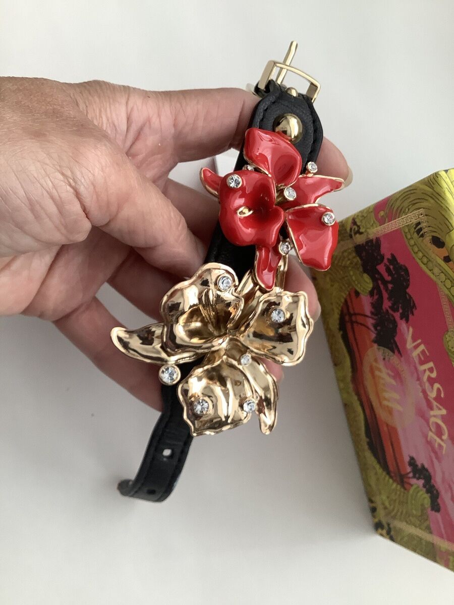 RARE - Genuine Versace H&M Limited Collection Leather Flower RARE - Genuine Versace H&M Limited Collection Leather Flower