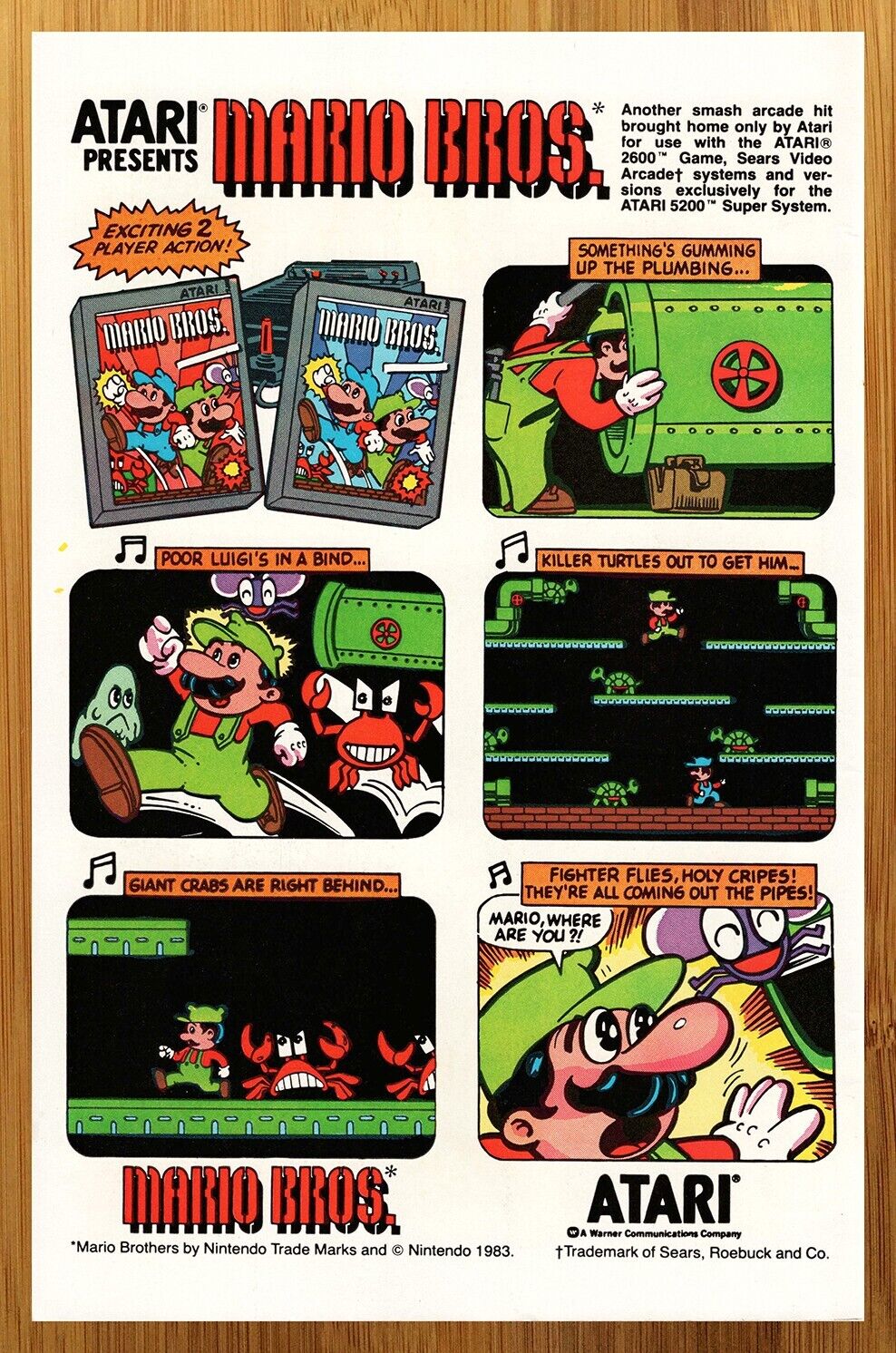 Mario Bros., Atari Jogos online