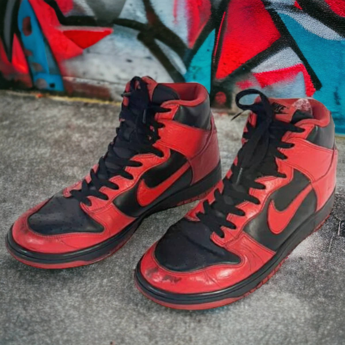 2011 Nike Dunk High Action Red Black Men\'s Size 13 Athletic Basketball Sneakers Dunk High College Pack - Nike - 317982 122 - sail/action red  main image 3