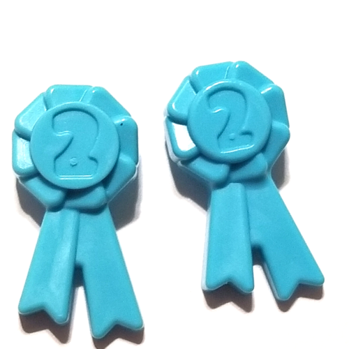 LEGO 2nd Place Ribbons Light Blue Lot of 2 - Foto 1 di 2